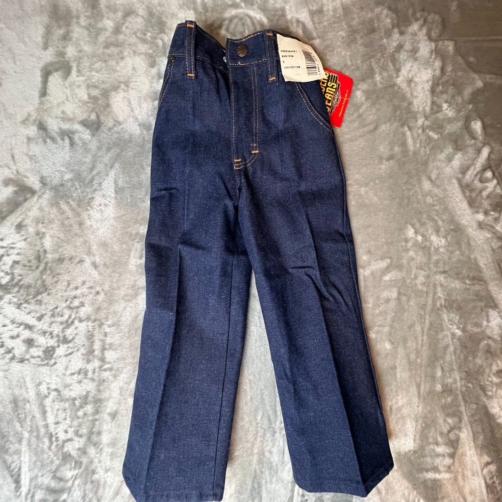 Dickies Branders Jeans 5 Boys Blue Denim Straight Leg Dark Wash Elastic Waist